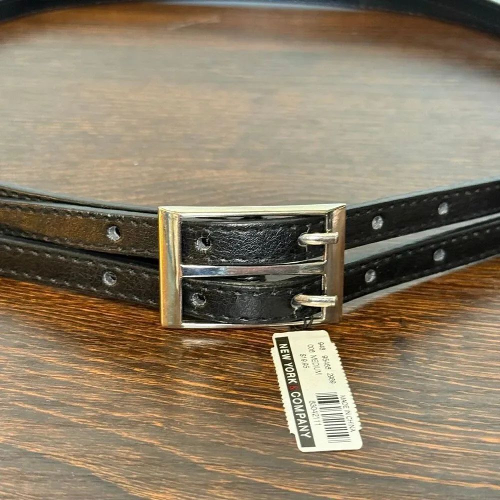 New York & Company Women’s black silver Belt size medium NWT